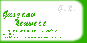 gusztav neuwelt business card